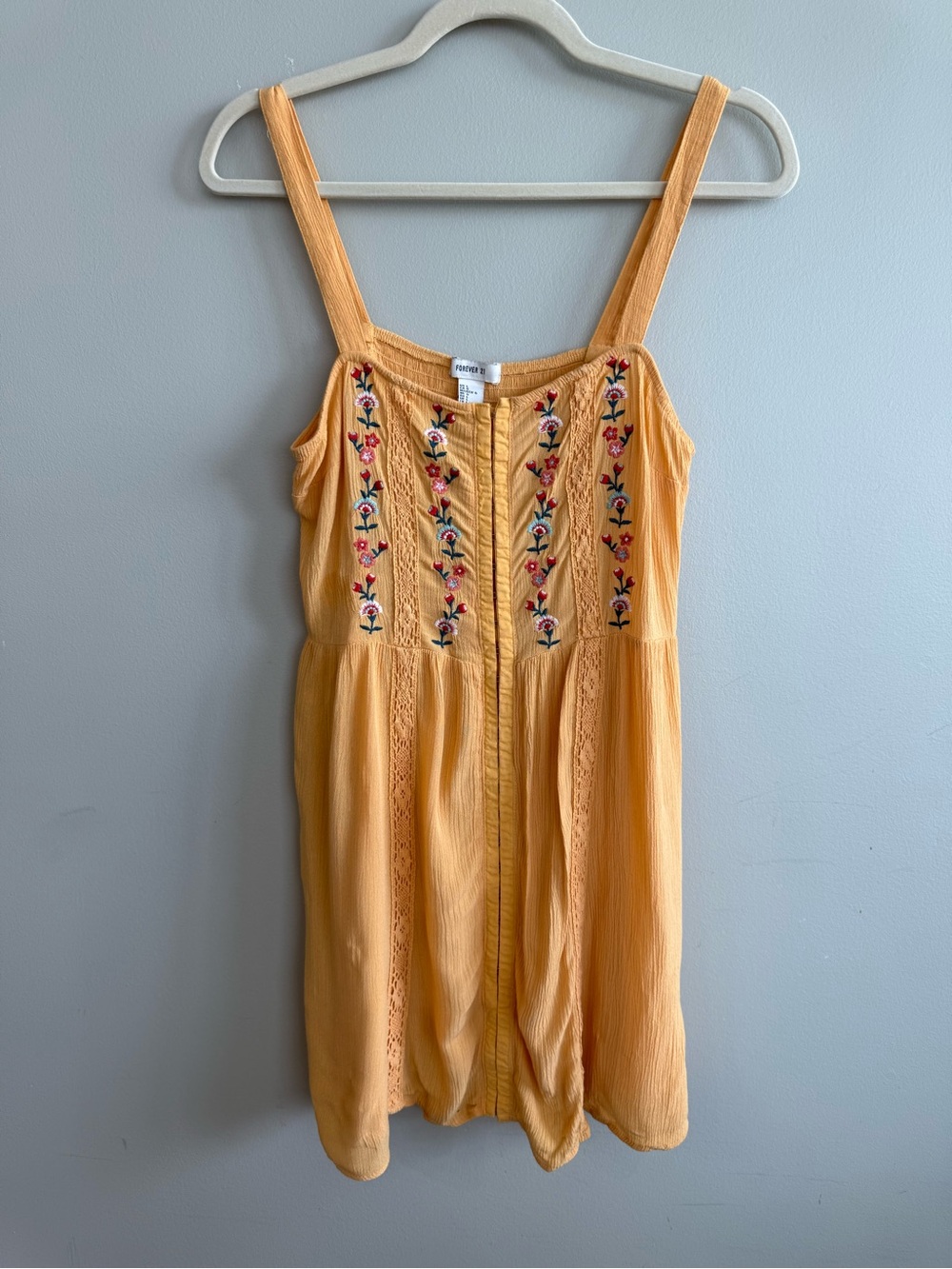 Stunning Cute Yellow Embroidered Summer Sundress